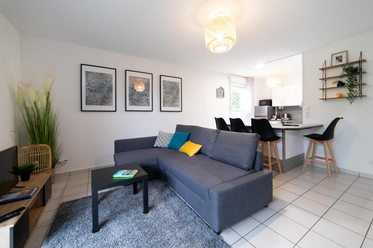 My Cozy Flat Blagnac - T2 - Free Parking - Terrasse - Jardin Appartement Buitenkant foto